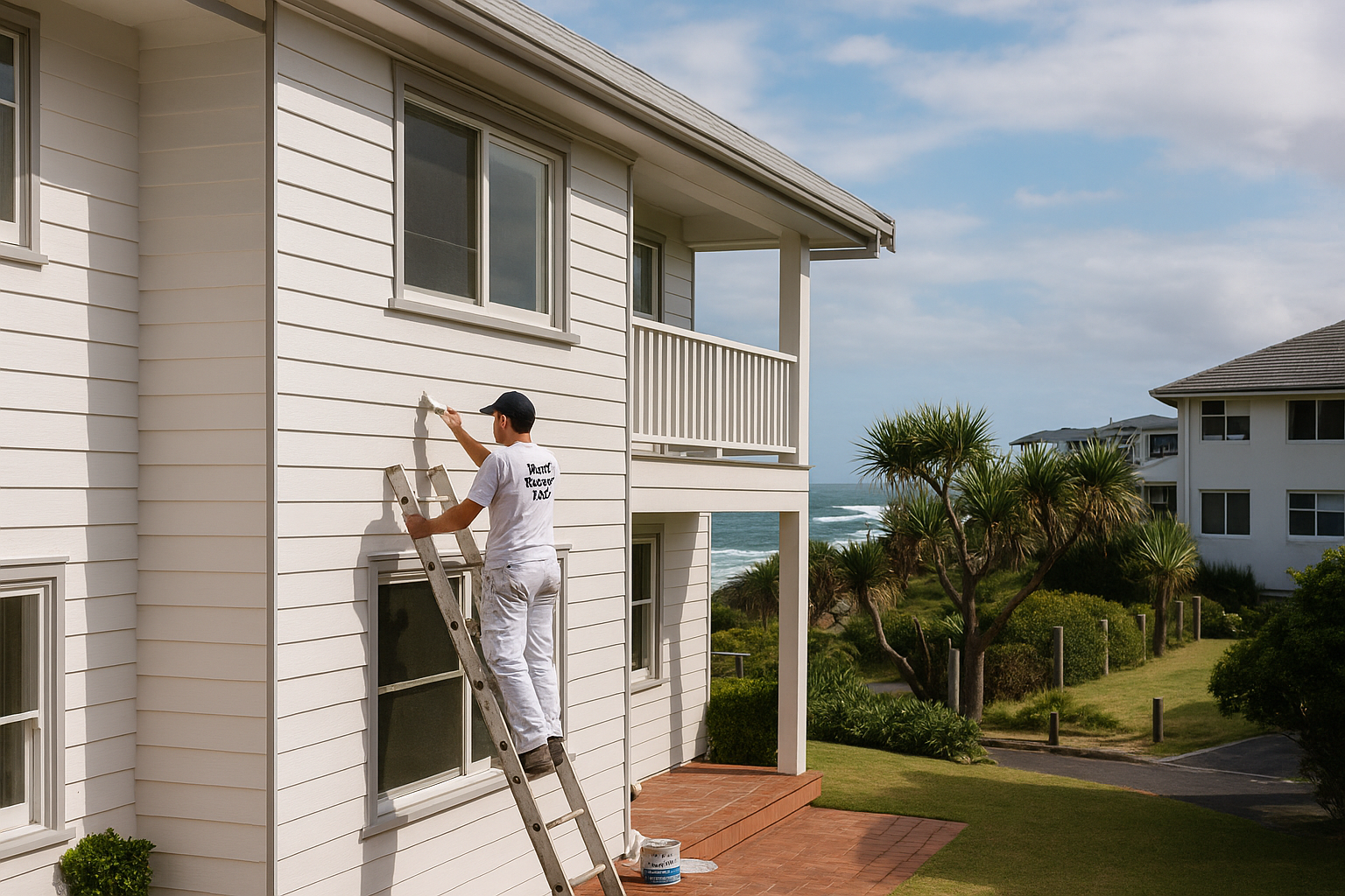 Professional exterior painting on a coastal home in Dee Why