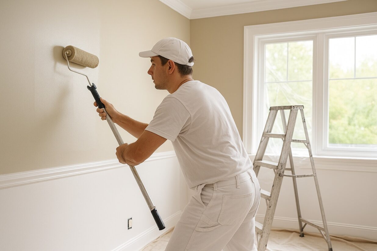 professional painter painting wall in dee why