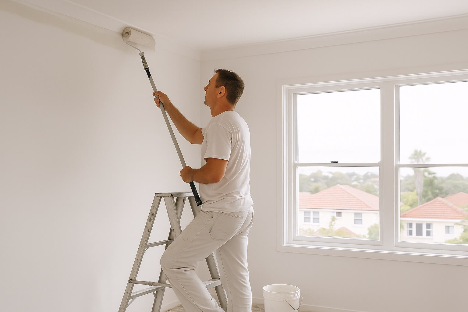 interior wall prep by a painter