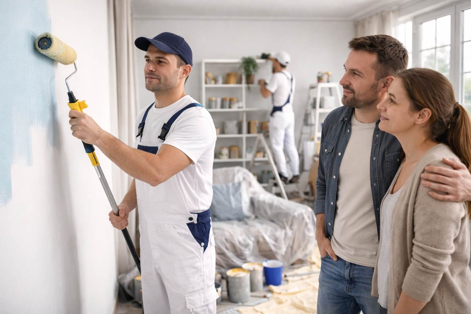 painter applying primer