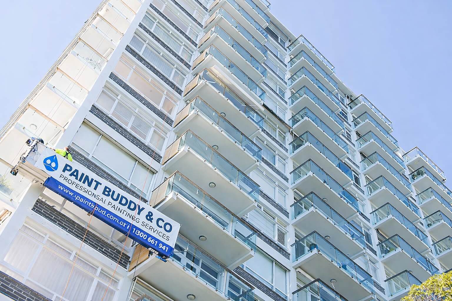 apartment builing exterior repainting